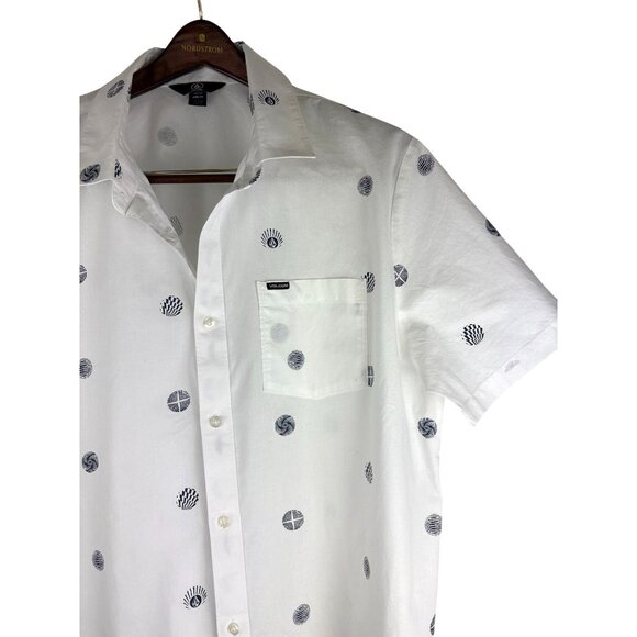 VTG Skater Surfer Cotton Volcom Short Sleeve Button Up Shirt , Men's XXL - Picture 4 of 7